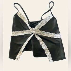 cute lace cutout halter